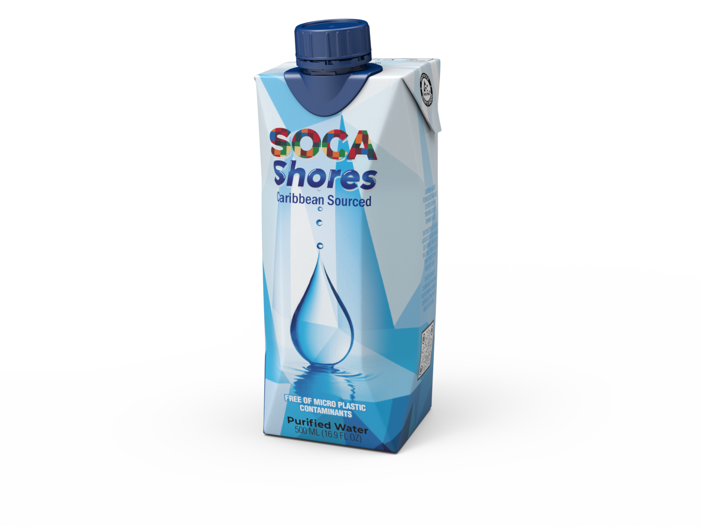 Plastic-Free Hydration: Soca Shores 16.9 oz Boxed Water (Case of 18)